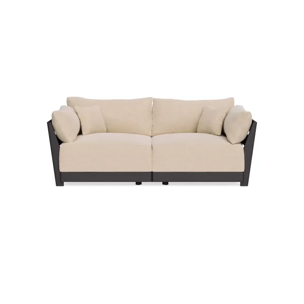 Modular Bondi Black 2-Seater Sofa in Vanilla | Classic Blend