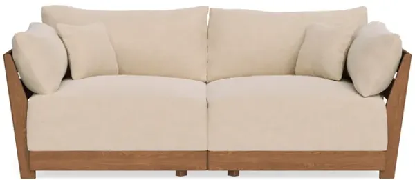 Modular Bondi Espresso 2-Seater Sofa in Vanilla | Classic Blend