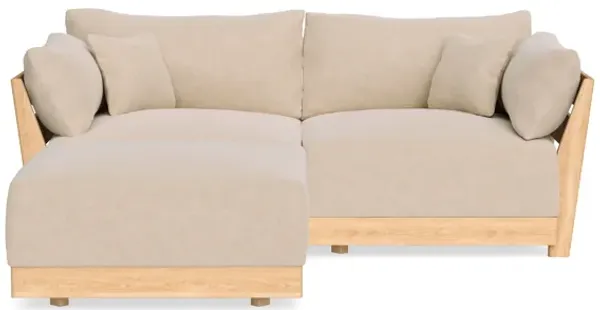 Modular Bondi Latte 2-Seater Sectional in Vanilla | Memory Foam Blend