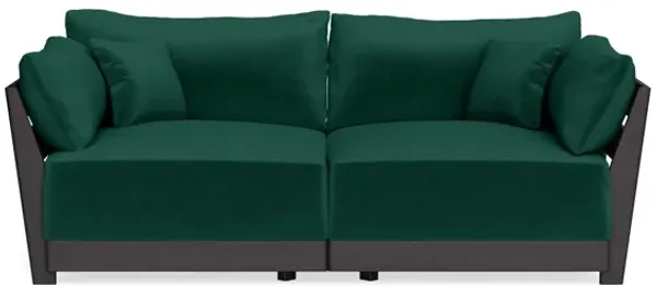Modular Bondi Black 2-Seater Sofa in Evergreen | Classic Blend