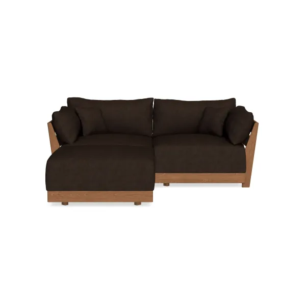 Modular Bondi Espresso 2-Seater Sectional in Espresso | Memory Foam Blend