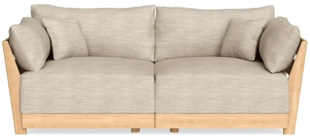 Modular Bondi Latte 2-Seater Sofa in Wheat | Memory Foam Blend