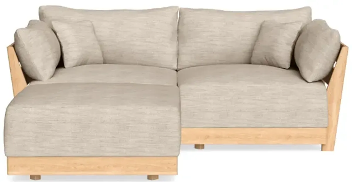 Modular Bondi Latte 2-Seater Sectional in Wheat | Classic Blend
