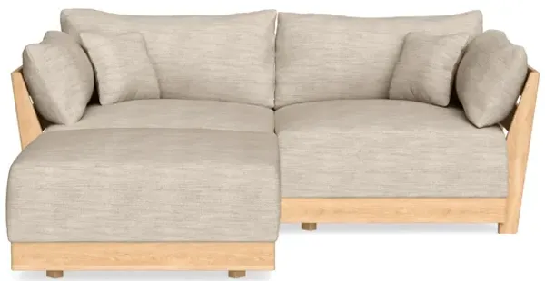 Modular Bondi Latte 2-Seater Sectional in Wheat | Memory Foam Blend