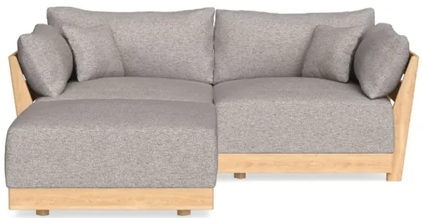 Modular Bondi Latte 2-Seater Sectional in Heathered Taupe | Memory Foam Blend