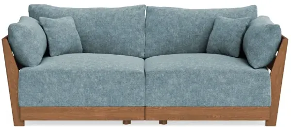 Modular Bondi Espresso 2-Seater Sofa in Steel Blue | Classic Blend