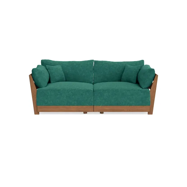 Modular Bondi Espresso 2-Seater Sofa in Jade Green | Classic Blend