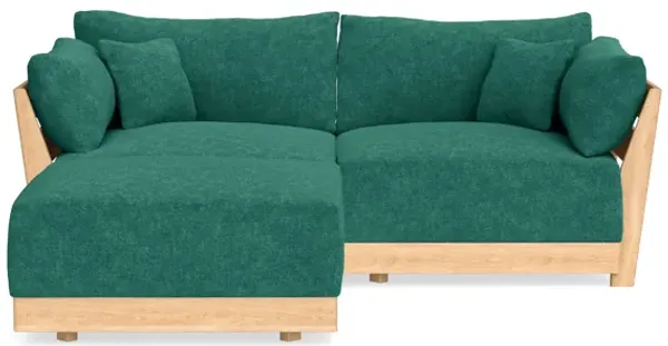 Modular Bondi Latte 2-Seater Sectional in Jade Green | Classic Blend