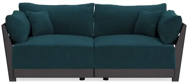 Modular Bondi Black 2-Seater Sofa in Indigo | Classic Blend