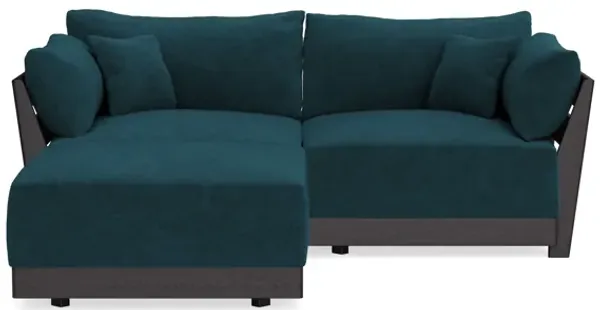 Modular Bondi Black 2-Seater Sectional in Indigo | Classic Blend