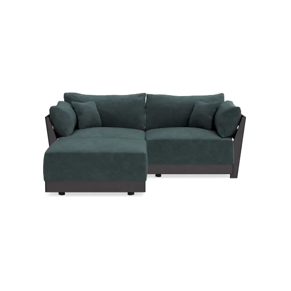 Modular Bondi Black 2-Seater Sectional in Nightfall | Memory Foam Blend