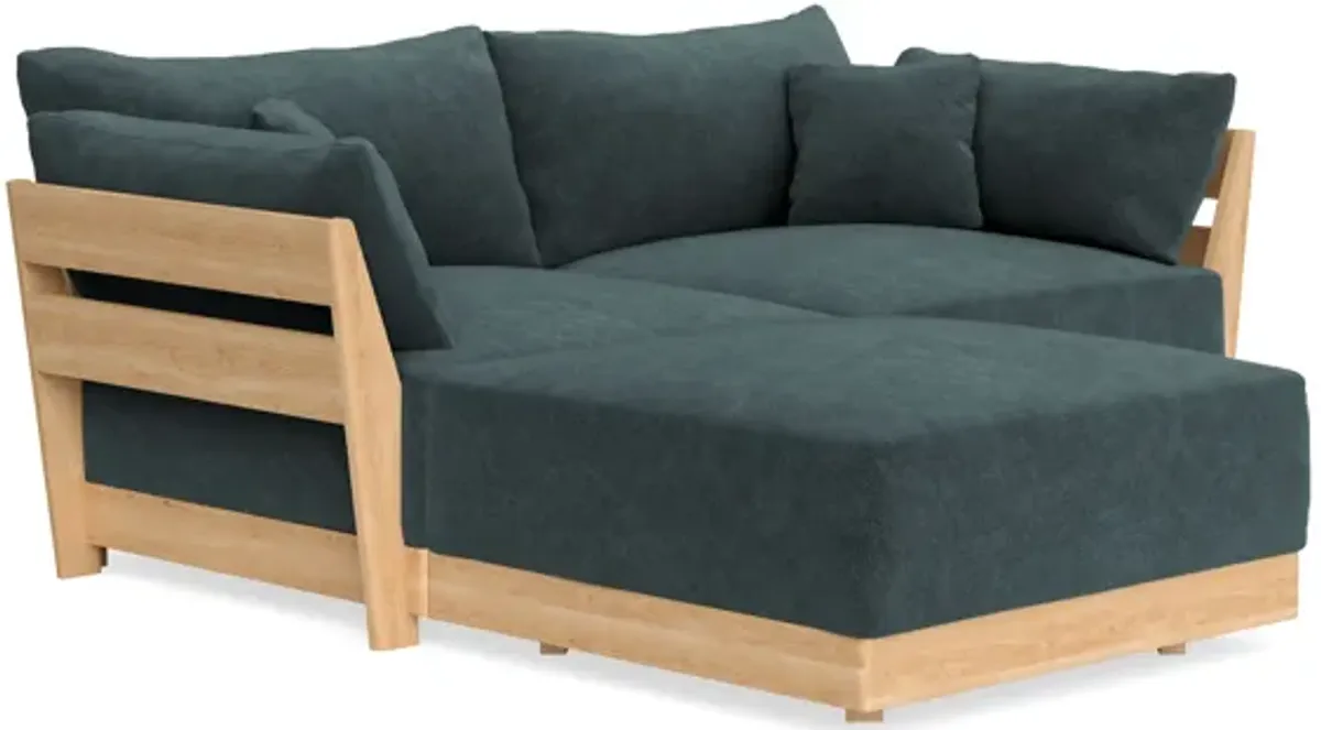 Modular Bondi Latte 2-Seater Sectional in Nightfall | Memory Foam Blend