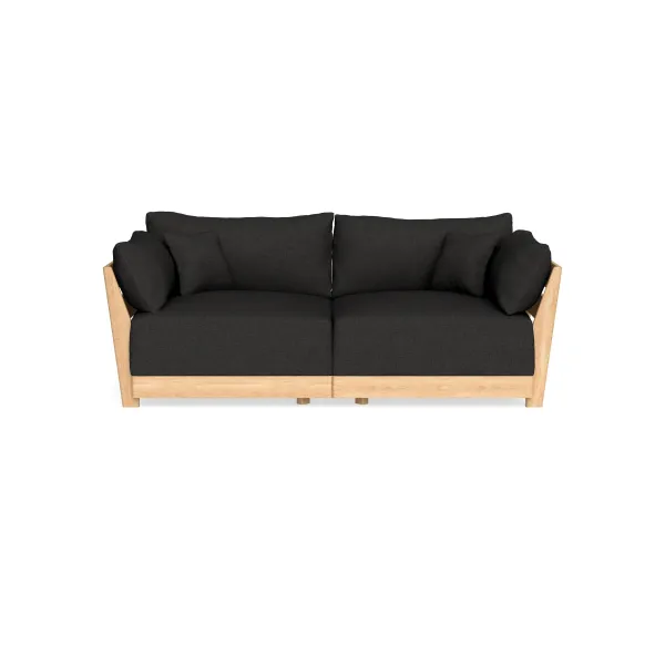 Modular Bondi Latte 2-Seater Sofa in Peppercorn | Classic Blend