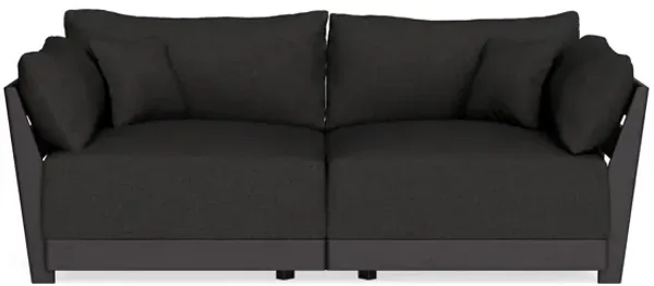 Modular Bondi Black 2-Seater Sofa in Peppercorn | Memory Foam Blend