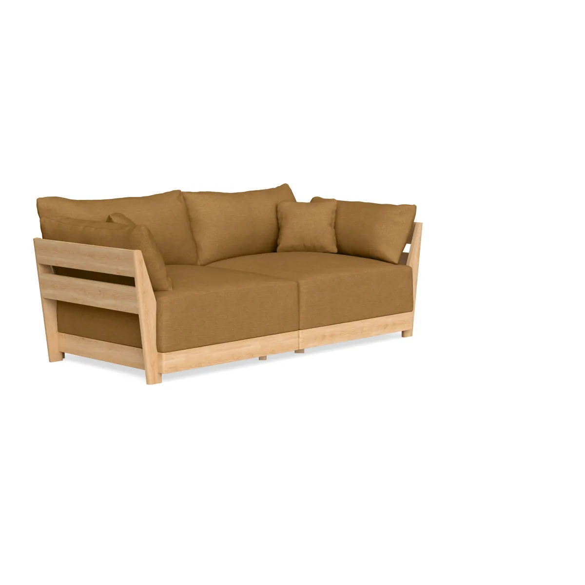 Modular Bondi Latte 2-Seater Sofa in Dijon | Memory Foam Blend