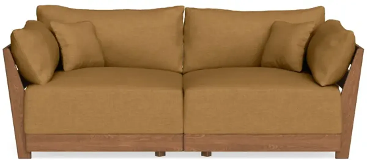 Modular Bondi Espresso 2-Seater Sofa in Dijon | Memory Foam Blend
