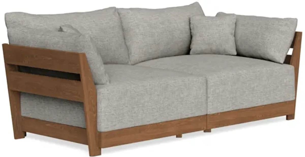 Modular Bondi Espresso 2-Seater Sofa in Fog | Classic Blend