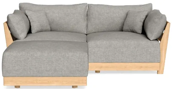 Modular Bondi Latte 2-Seater Sectional in Fog | Classic Blend