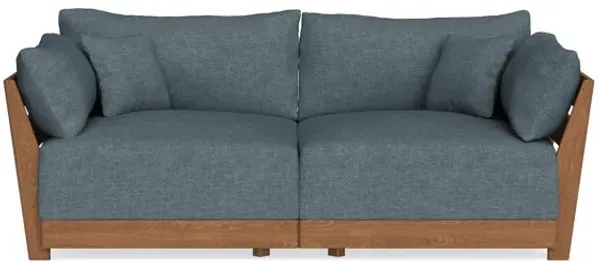 Modular Bondi Espresso 2-Seater Sofa in Stone Blue | Classic Blend
