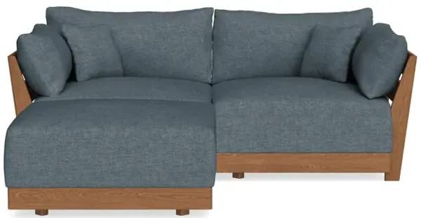 Modular Bondi Espresso 2-Seater Sectional in Stone Blue | Classic Blend