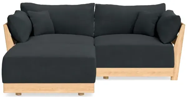 Modular Bondi Latte 2-Seater Sectional in Obsidian | Memory Foam Blend
