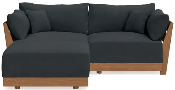 Modular Bondi Espresso 2-Seater Sectional in Obsidian | Memory Foam Blend