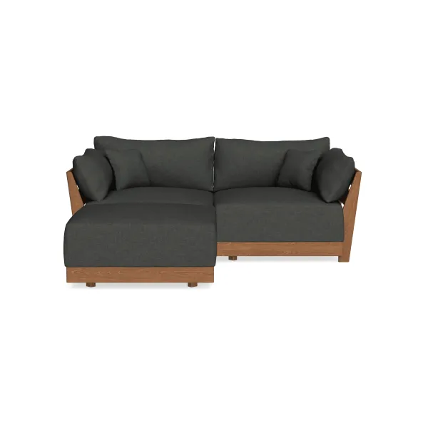 Modular Bondi Espresso 2-Seater Sectional in Raven Gray | Classic Blend