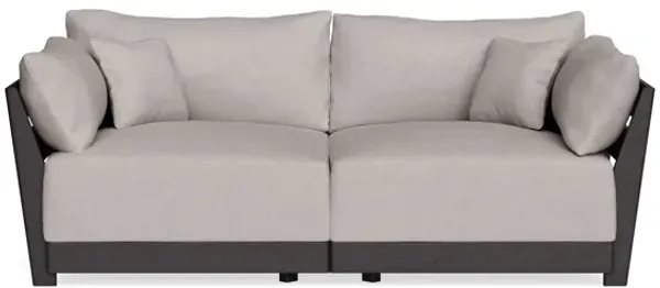 Modular Bondi Black 2-Seater Sofa in Cloud | Classic Blend