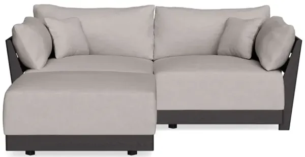 Modular Bondi Black 2-Seater Sectional in Cloud | Memory Foam Blend