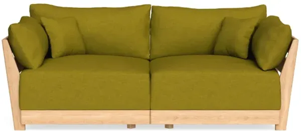 Modular Bondi Latte 2-Seater Sofa in Olive Green | Classic Blend