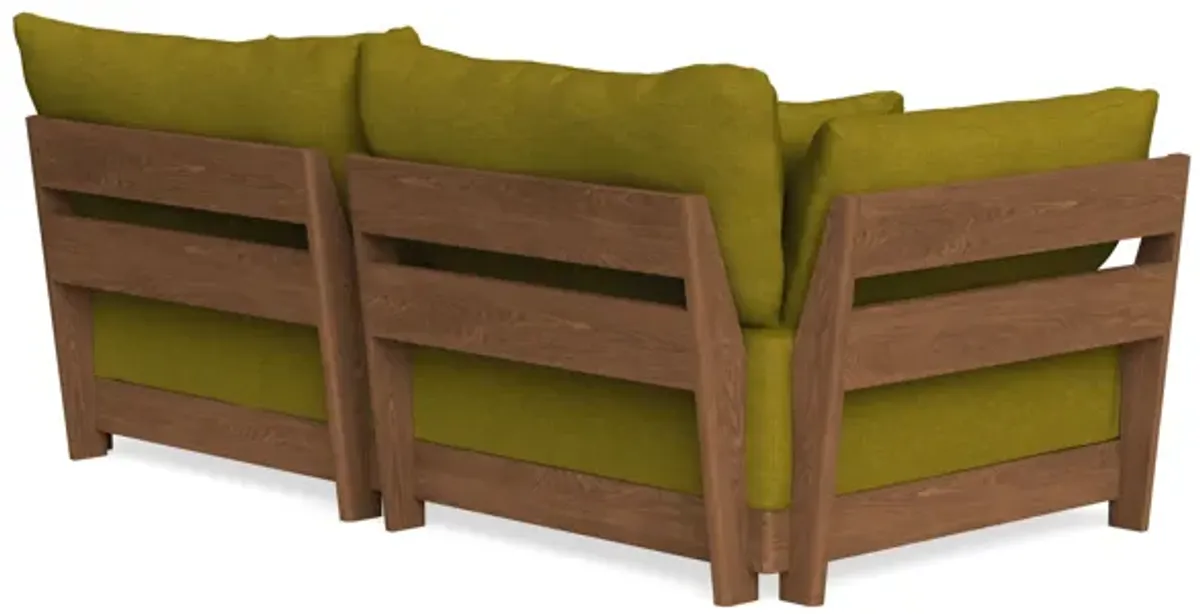 Modular Bondi Espresso 2-Seater Sofa in Olive Green | Classic Blend