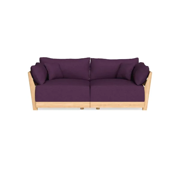 Modular Bondi Latte 2-Seater Sofa in Aubergine | Classic Blend