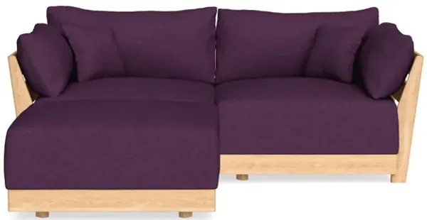 Modular Bondi Latte 2-Seater Sectional in Aubergine | Classic Blend