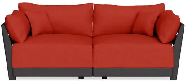 Modular Bondi Black 2-Seater Sofa in Cayenne | Classic Blend