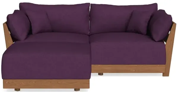 Modular Bondi Espresso 2-Seater Sectional in Aubergine | Classic Blend