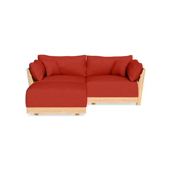 Modular Bondi Latte 2-Seater Sectional in Cayenne | Memory Foam Blend