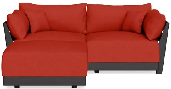 Modular Bondi Black 2-Seater Sectional in Cayenne | Classic Blend