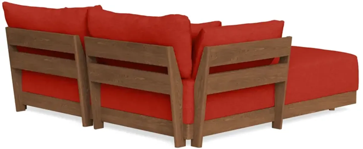 Modular Bondi Espresso 2-Seater Sectional in Cayenne | Classic Blend