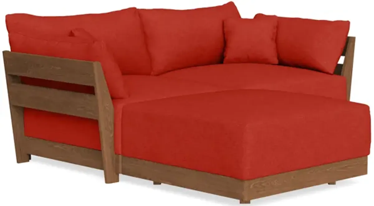 Modular Bondi Espresso 2-Seater Sectional in Cayenne | Classic Blend