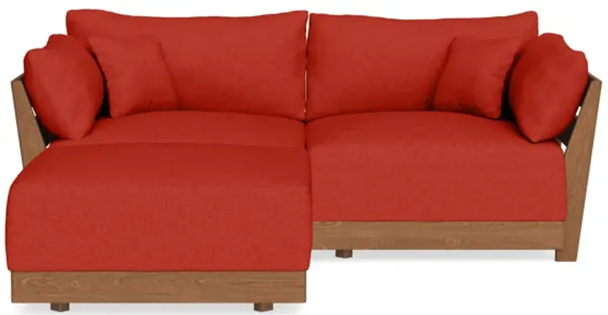 Modular Bondi Espresso 2-Seater Sectional in Cayenne | Classic Blend