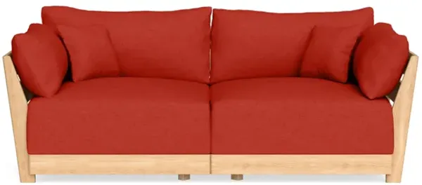 Modular Bondi Latte 2-Seater Sofa in Cayenne | Memory Foam Blend