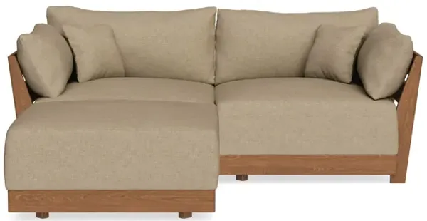 Modular Bondi Espresso 2-Seater Sectional in Sand | Memory Foam Blend