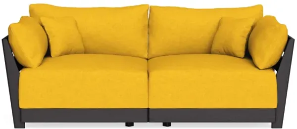 Modular Bondi Black 2-Seater Sofa in Sunflower | Classic Blend