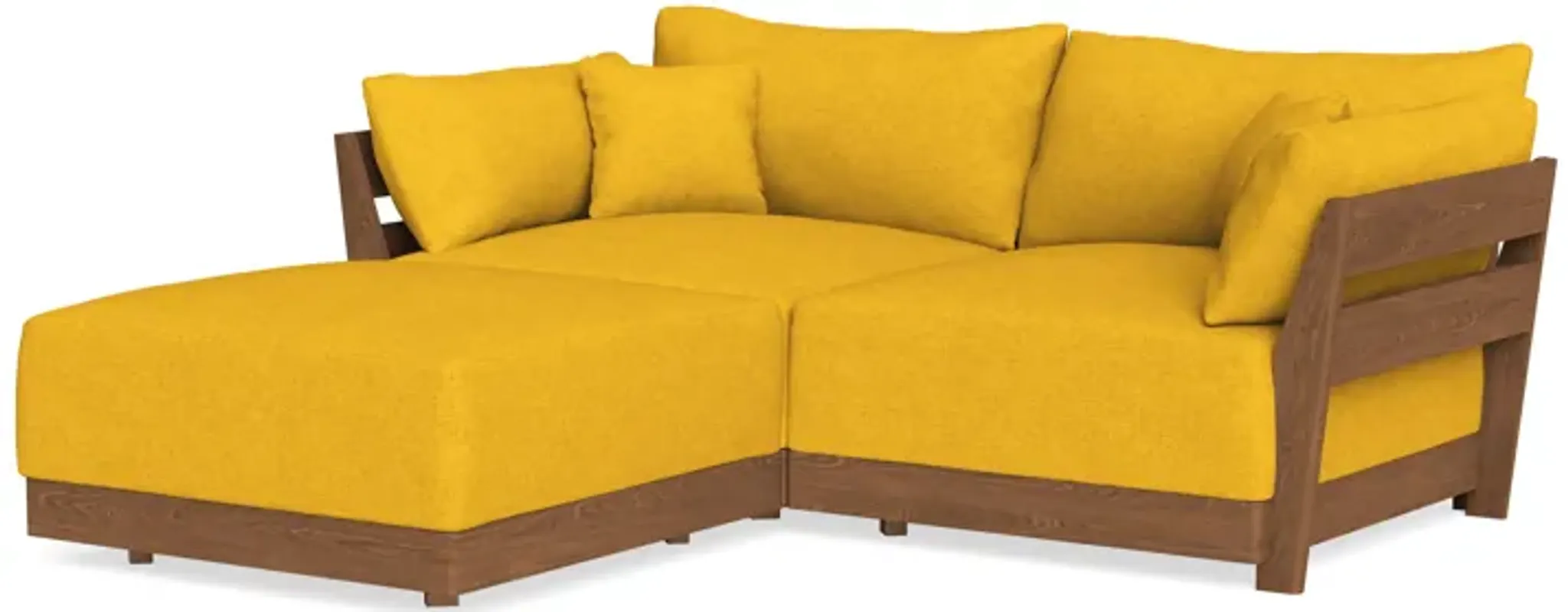 Modular Bondi Espresso 2 Seater Sectional In Sunflower Classic Blend ...