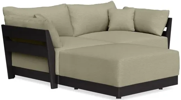 Modular Bondi Black 2-Seater Sectional in Cappuccino | Classic Blend