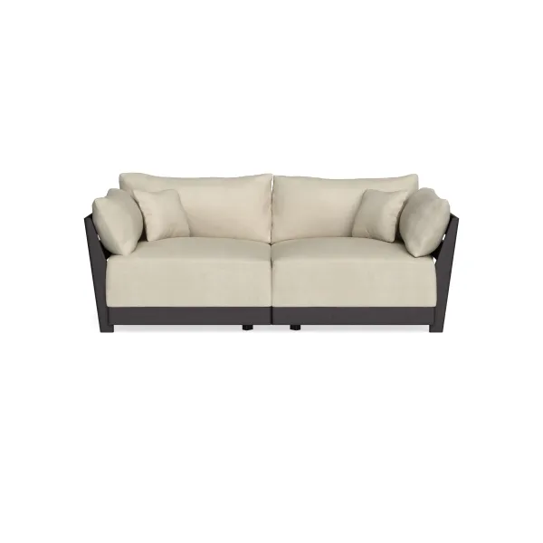Modular Bondi Black 2-Seater Sofa in Almond | Classic Blend