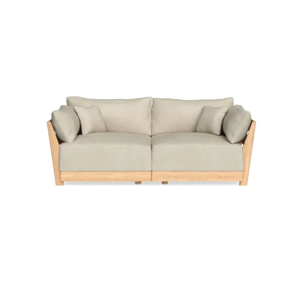 Modular Bondi Latte 2-Seater Sofa in Almond | Memory Foam Blend