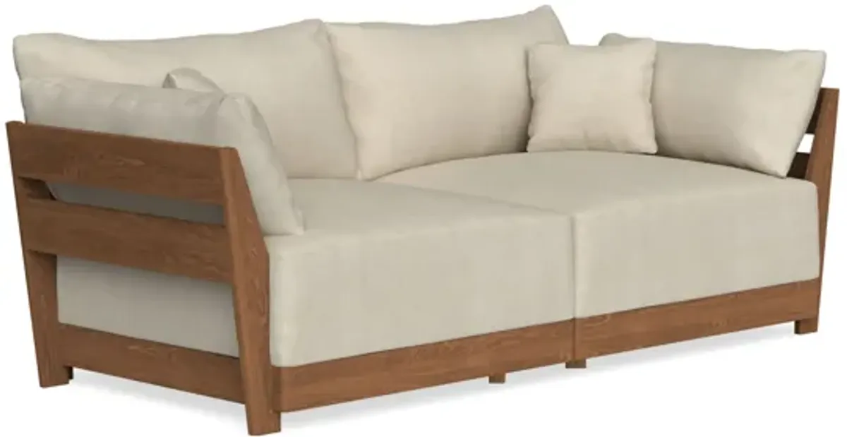 Modular Bondi Espresso 2-Seater Sofa in Almond | Memory Foam Blend