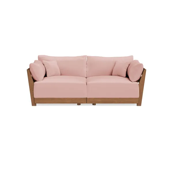 Modular Bondi Espresso 2-Seater Sofa in Powder Pink | Classic Blend