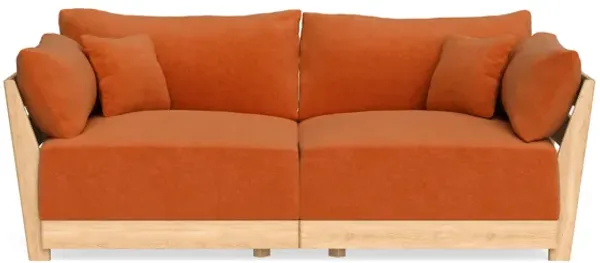 Modular Bondi Latte 2-Seater Sofa in Terracotta | Classic Blend